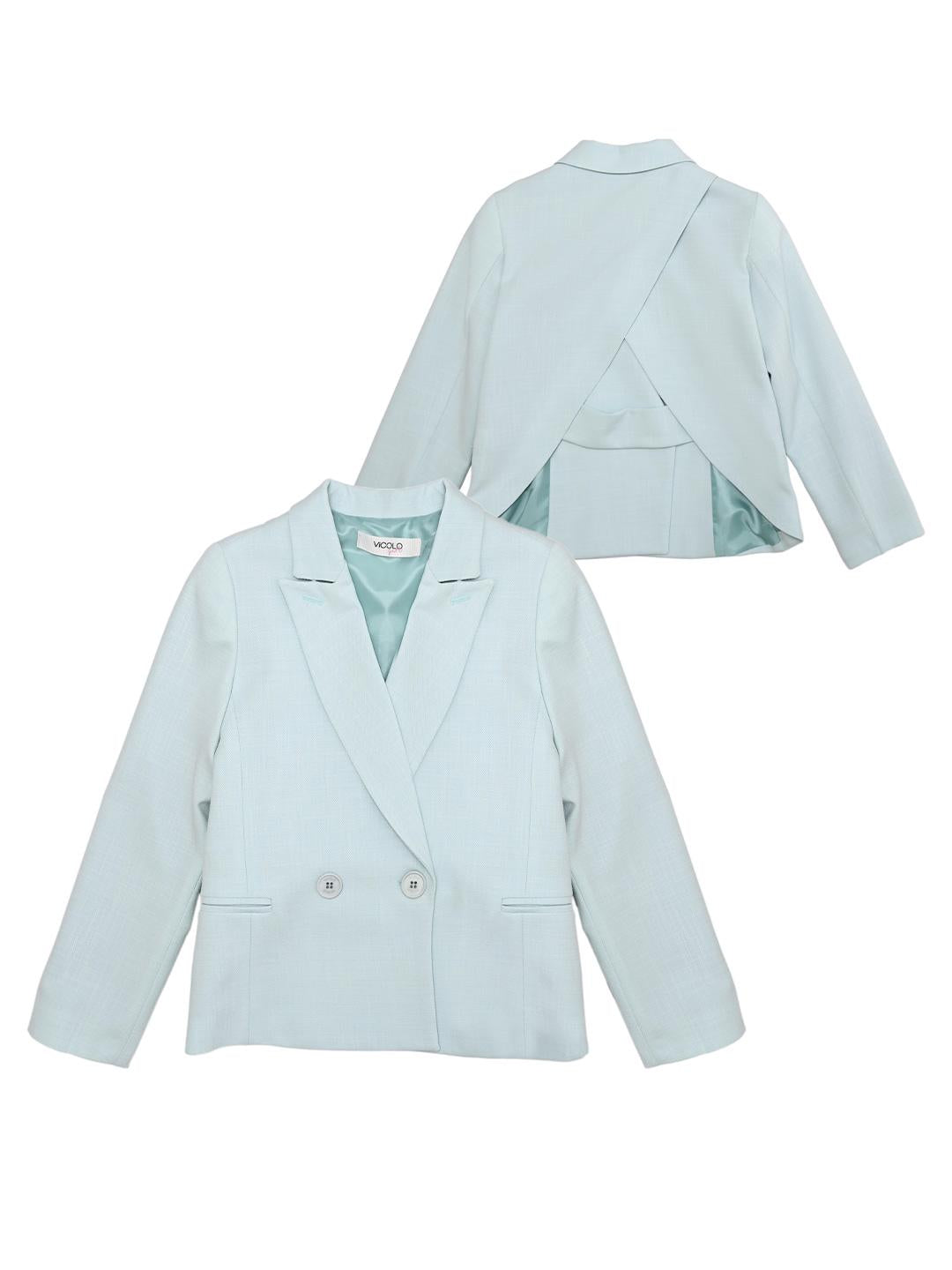 Vicolo giacca kids verde con cut out sul retro