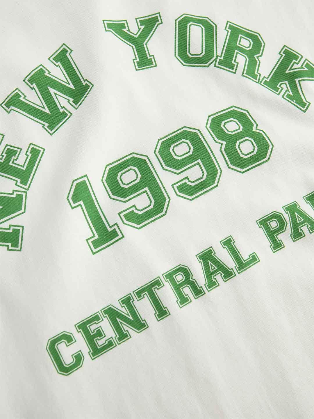 JJXX t-shirt panna con stampa verde