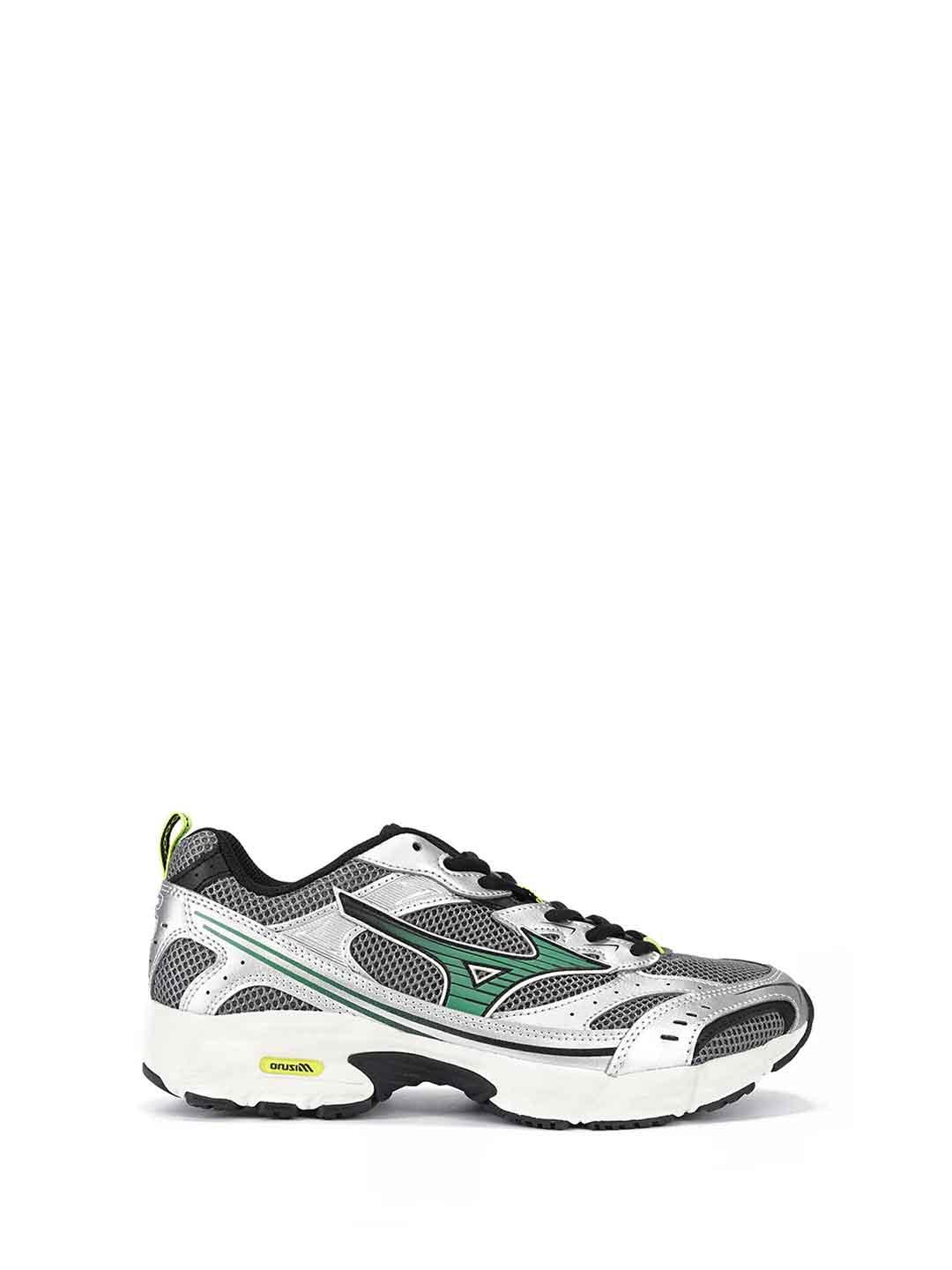 Mizuno MXR sneakers argento con logo verde
