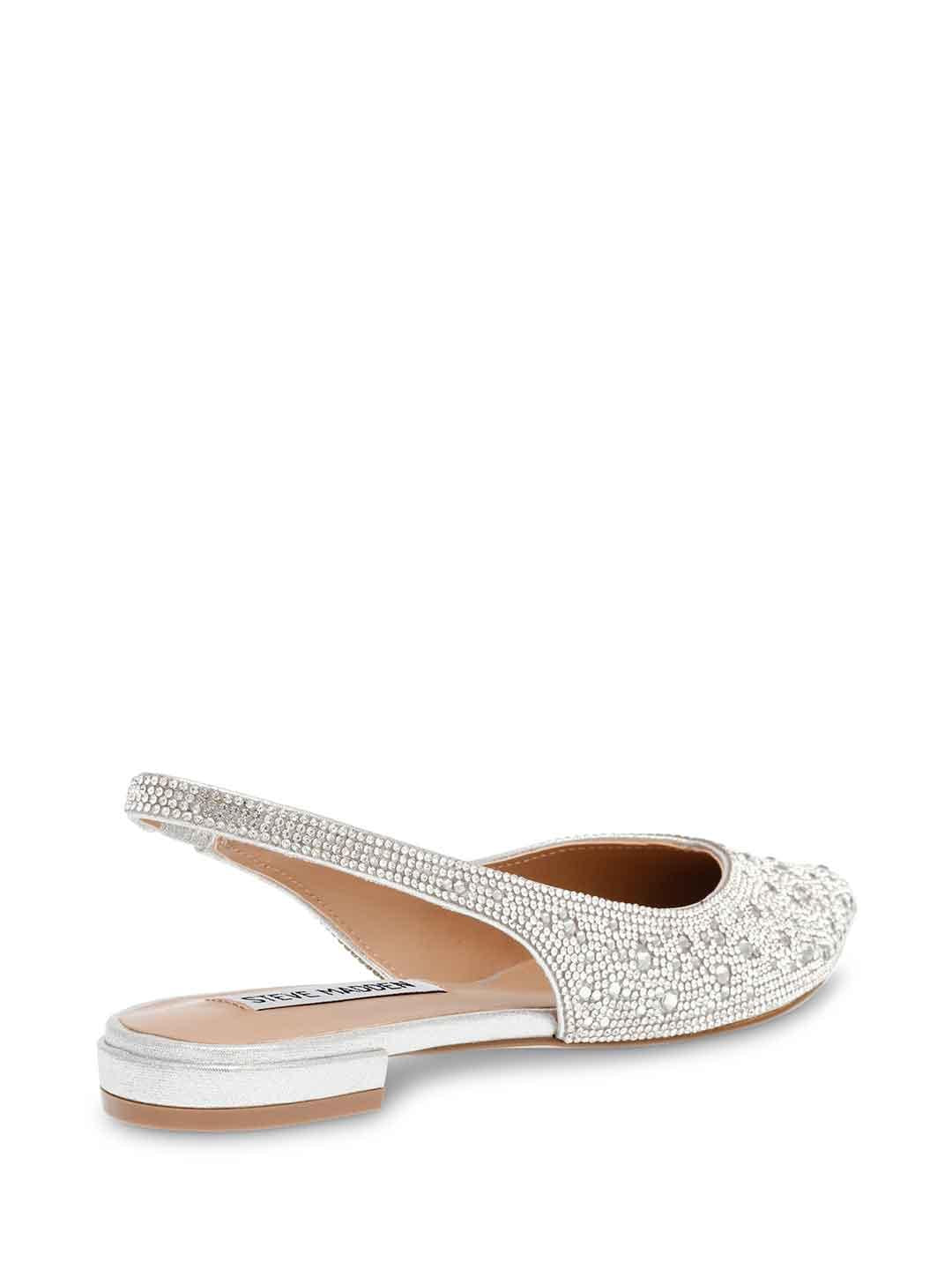 Steve Madden Care-R ballerina argento con strass