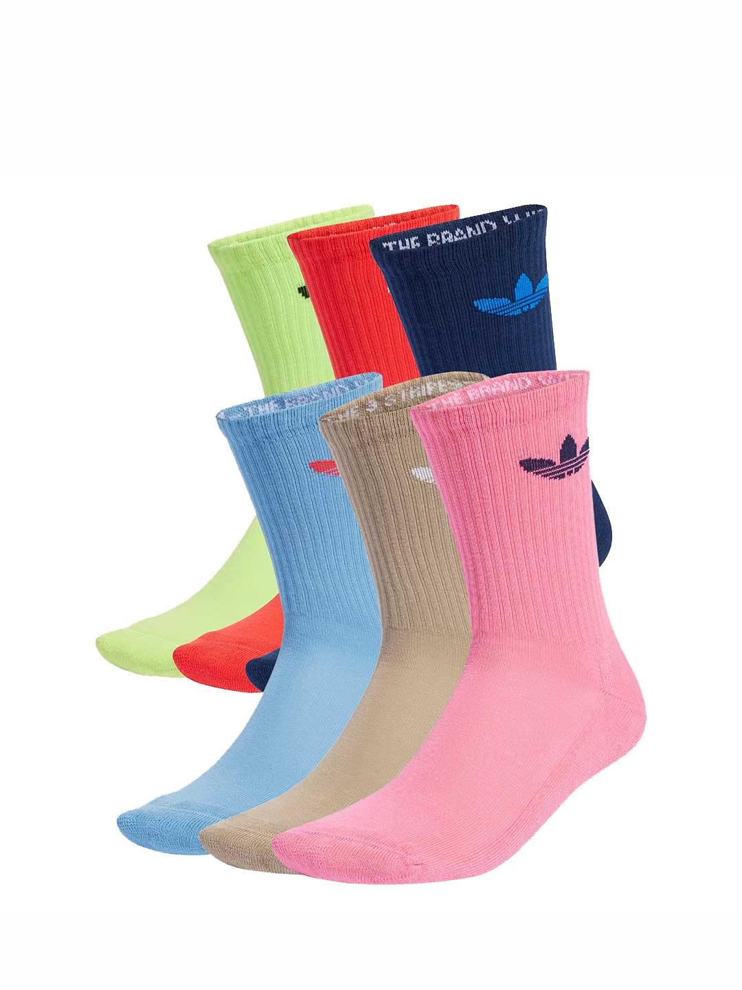 Adidas calzini multicolor set da 6 paia