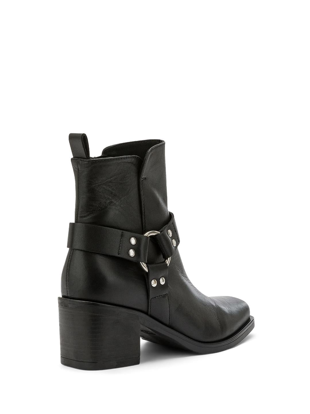 Carmens Holly Ring tronchetto nero in pelle