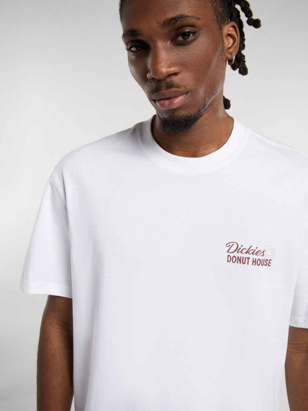Dickies Donut House t-shirt bianco con stampa retro