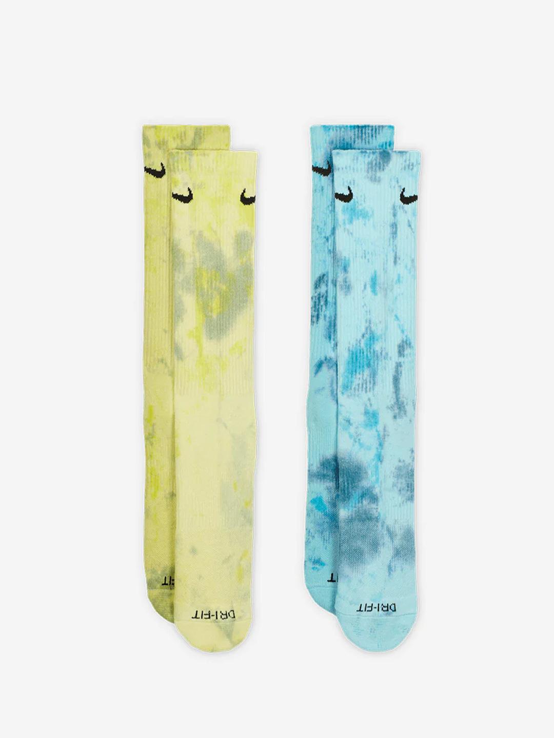 Nike calzini multicolor verde e turchese set da 2 paia