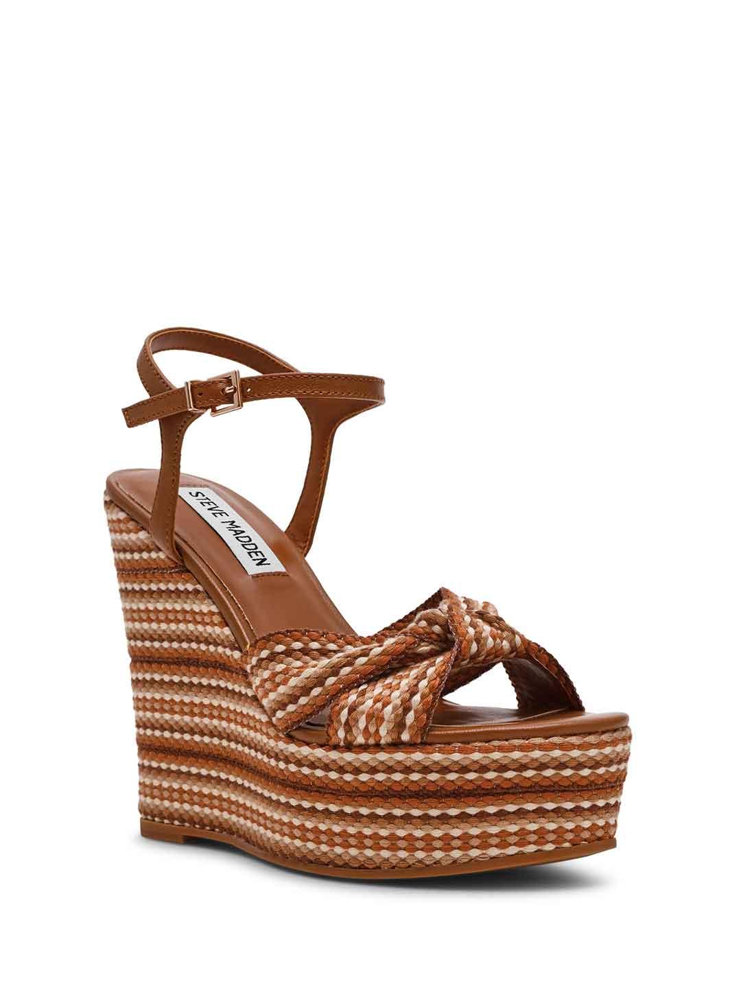 Steve Madden Aztec sandali beige con zeppa