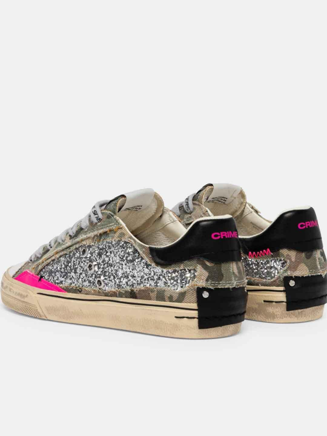 Crime Decostructed sneakers verde militare