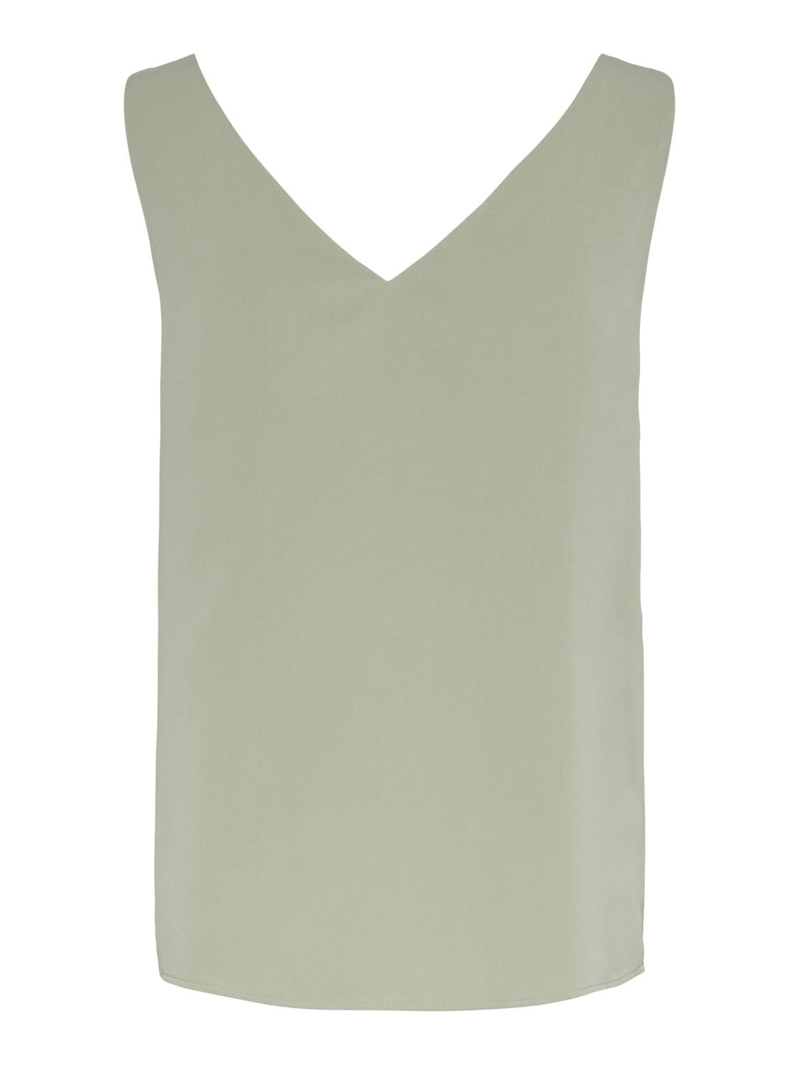 Pieces top beige scollo a V