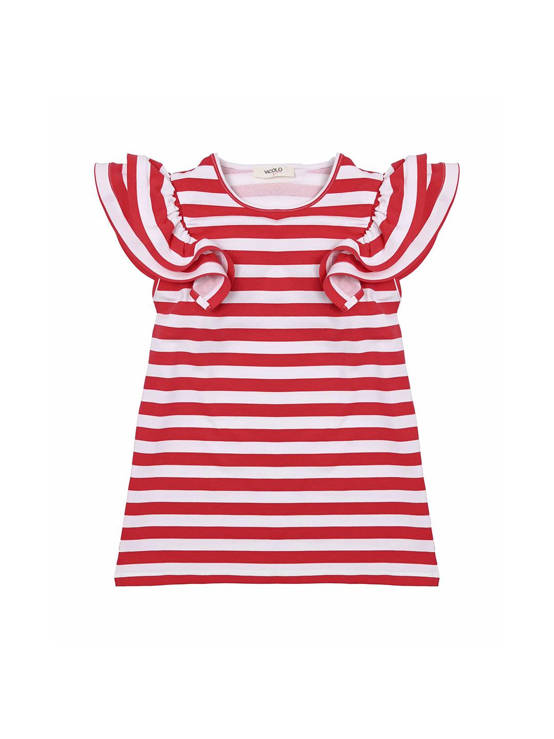 Vicolo abito kids rosso a righe