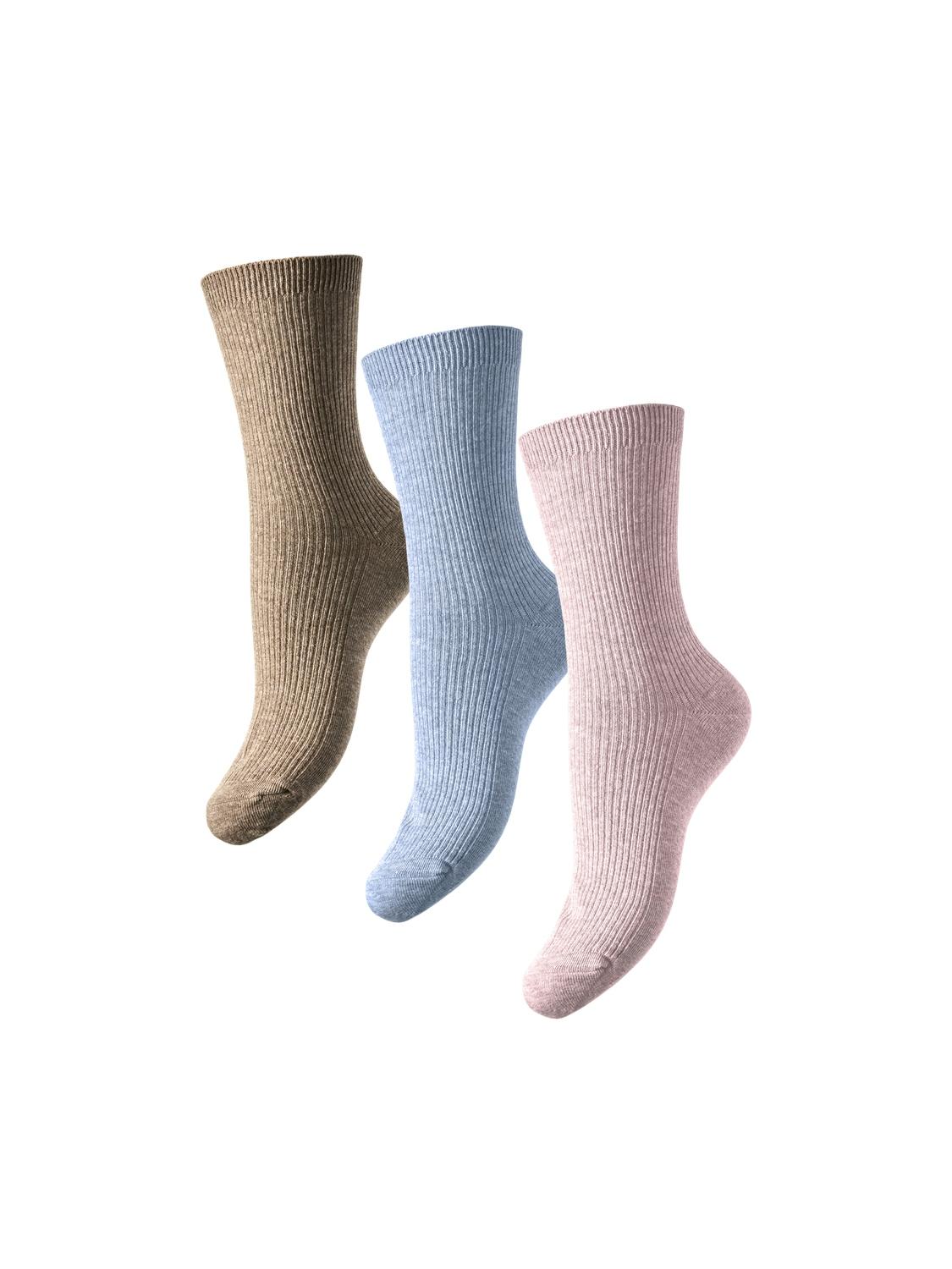 Pieces calzini multicolor set da 3 paia