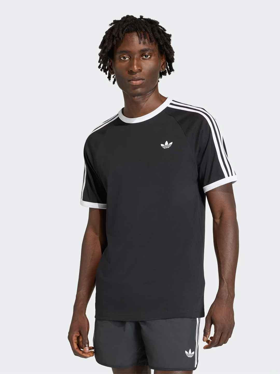 Adidas 3 stripes t-shirt nero