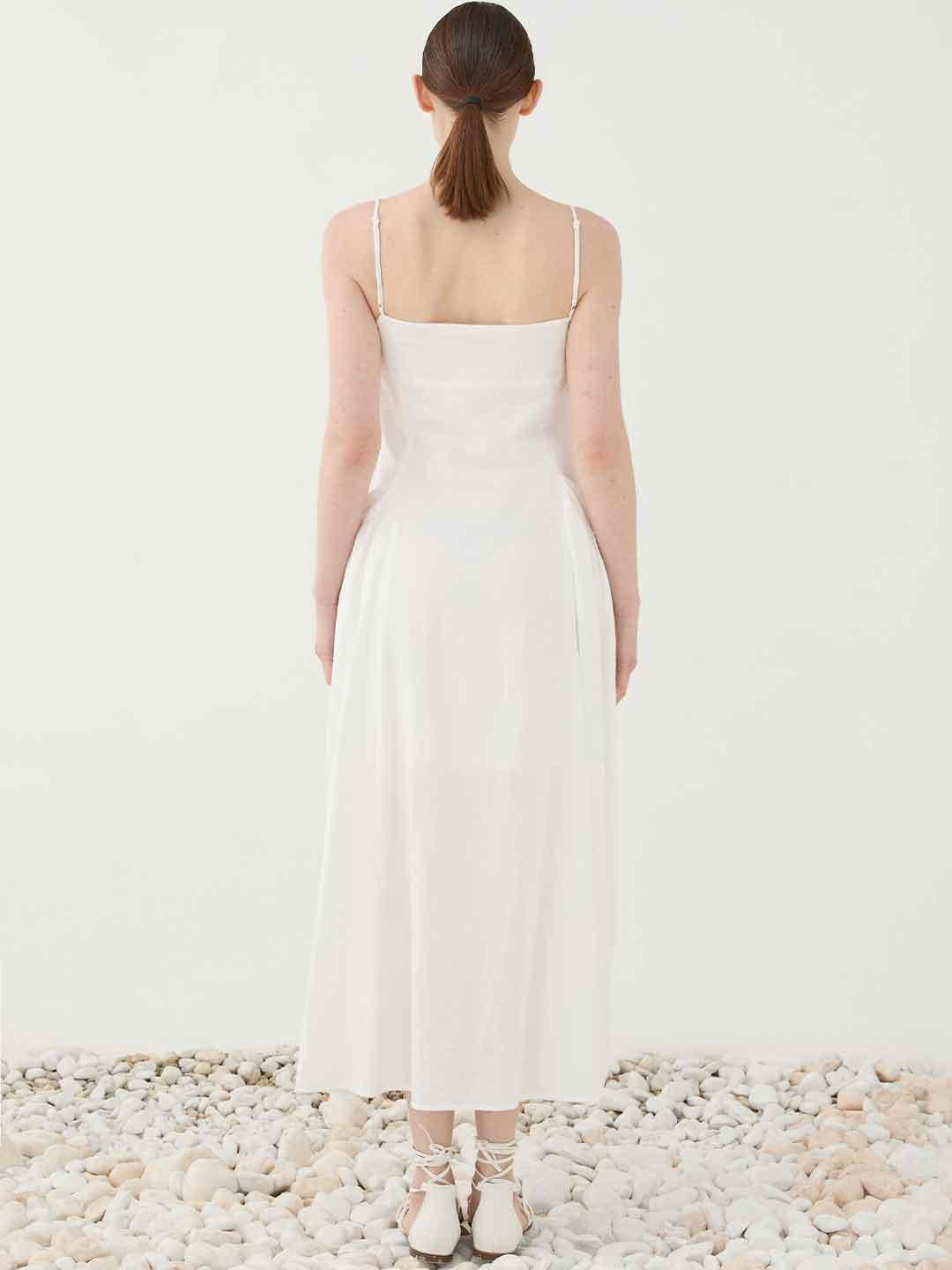 Eleh abito bianco lungo