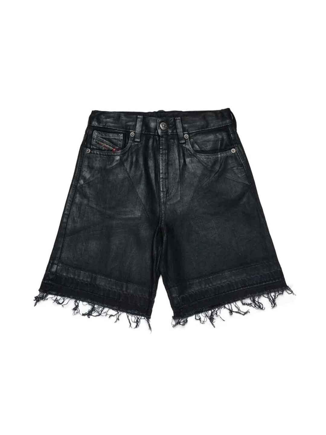 Diesel D-Argjx bermuda nero sfrangiato