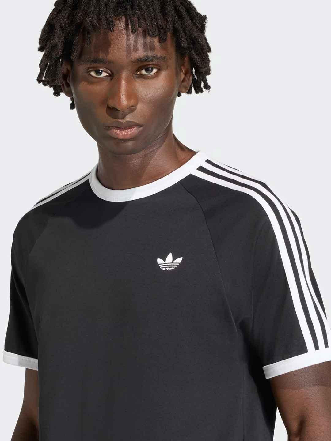 Adidas 3 stripes t-shirt nero