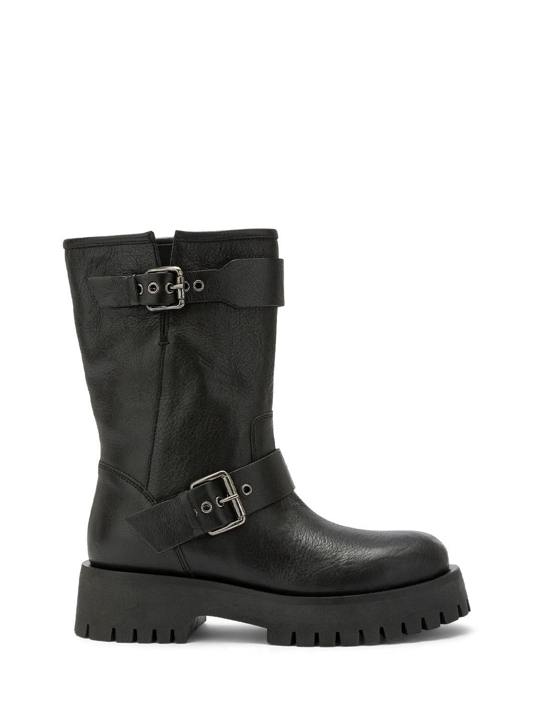 Carmens Kerry Buckle anfibio nero con fibbie