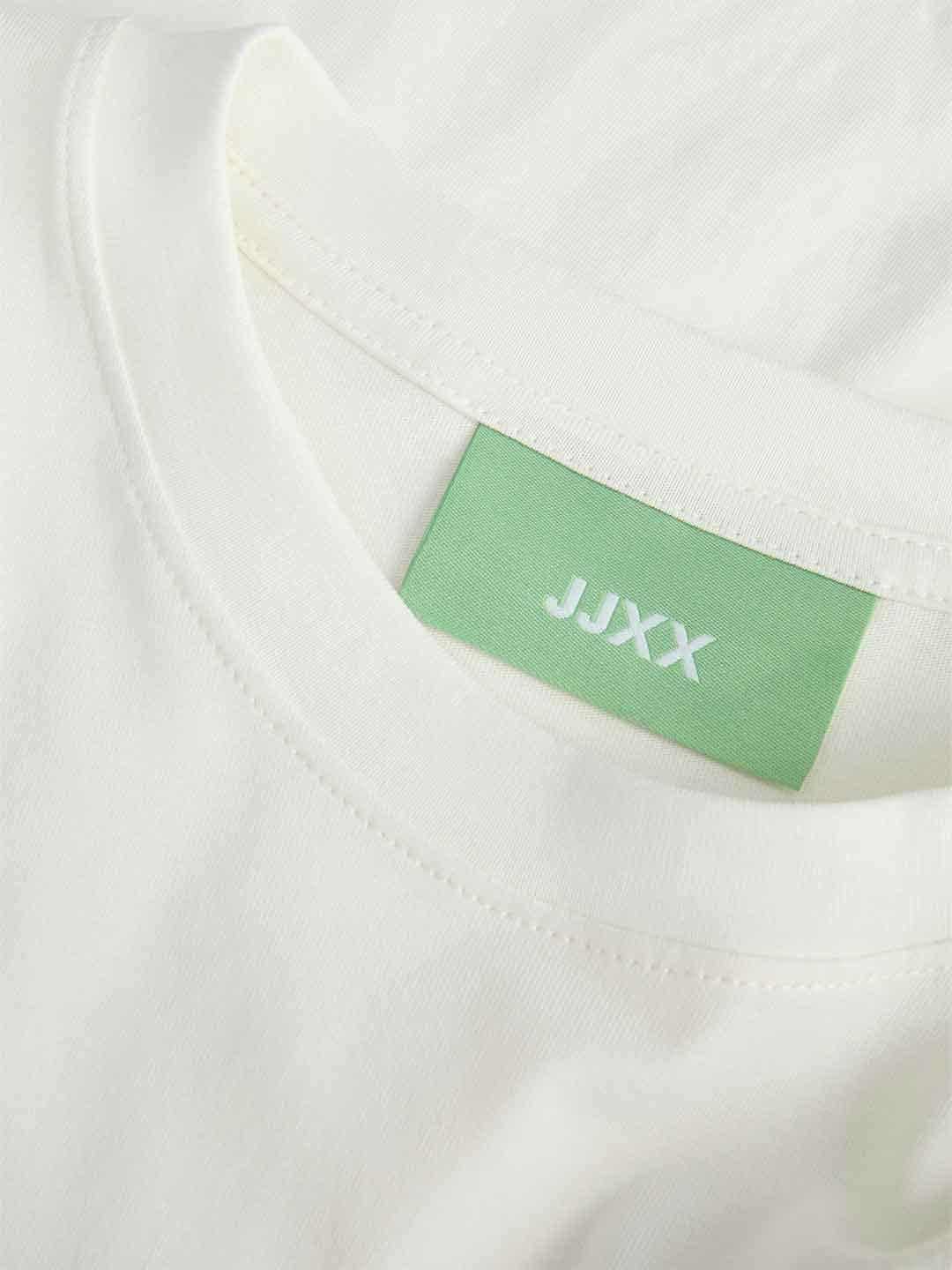 JJXX t-shirt panna con stampa verde