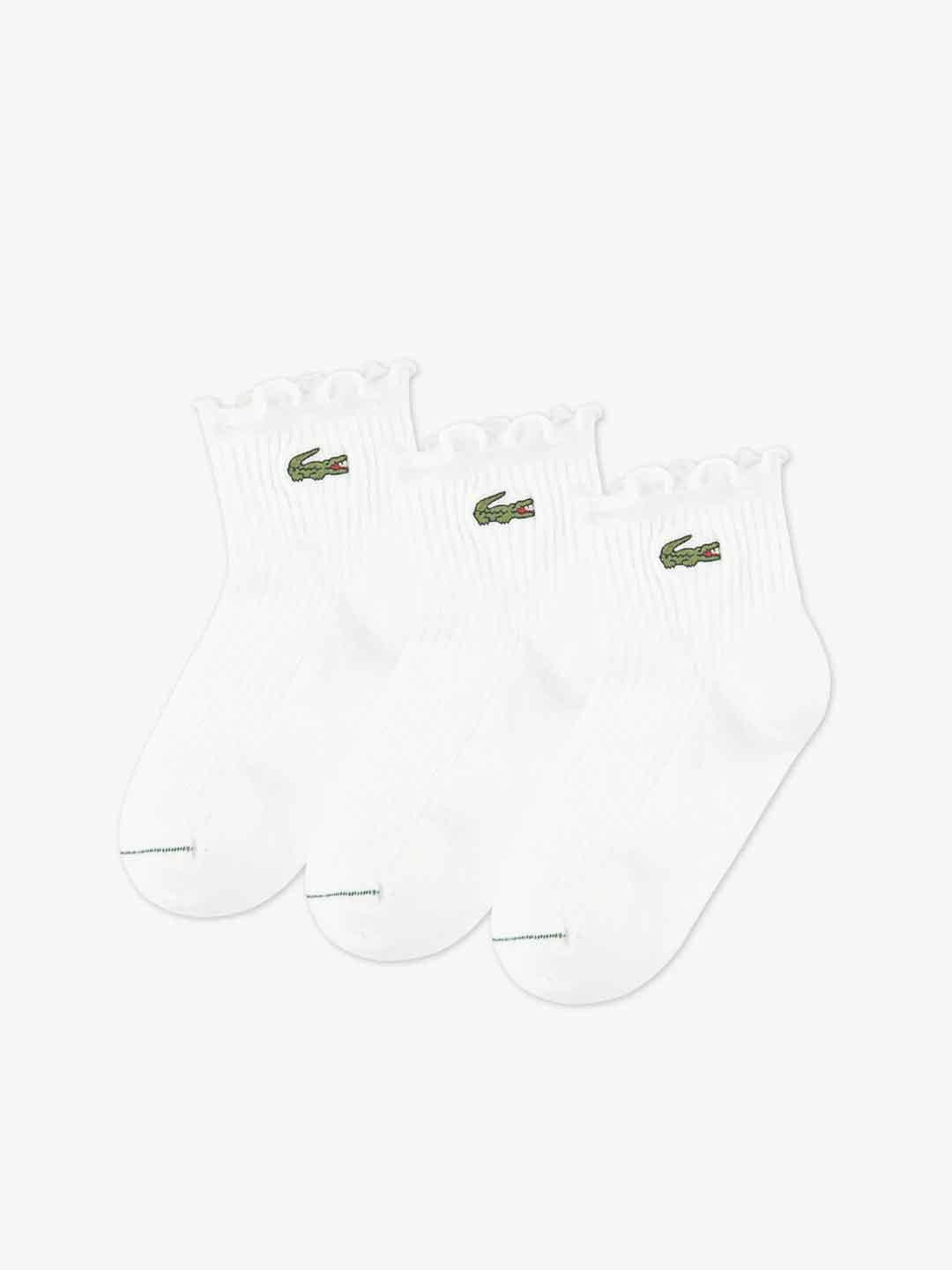 Lacoste calzini kids bianco con volant