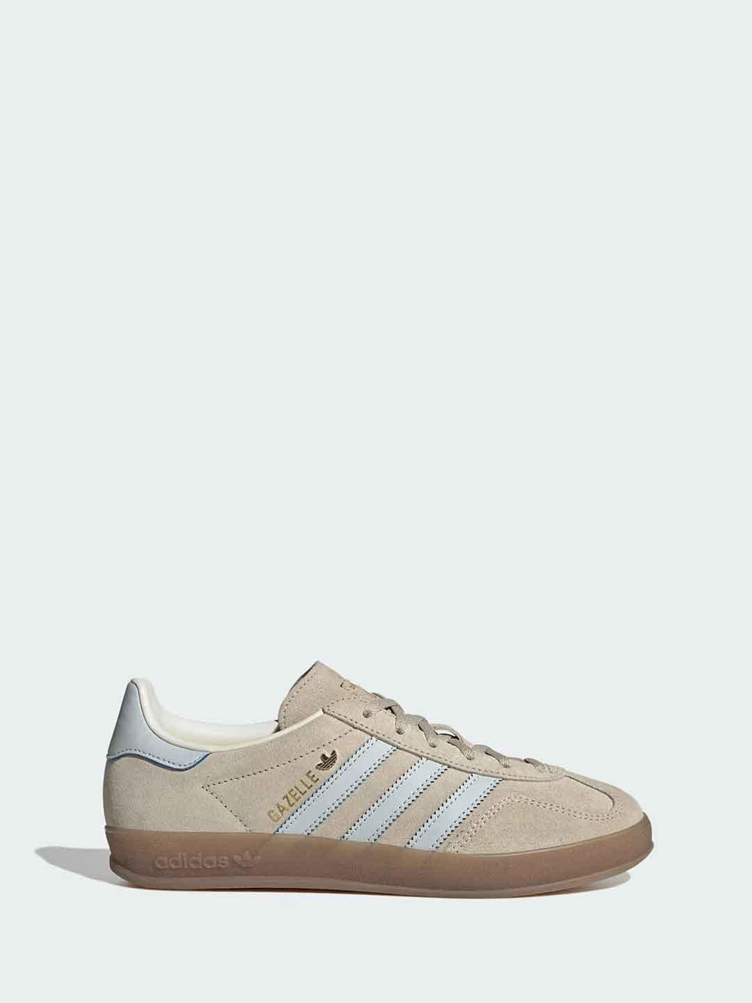 Adidas Gazelle Indoor W sneakers fango e celeste