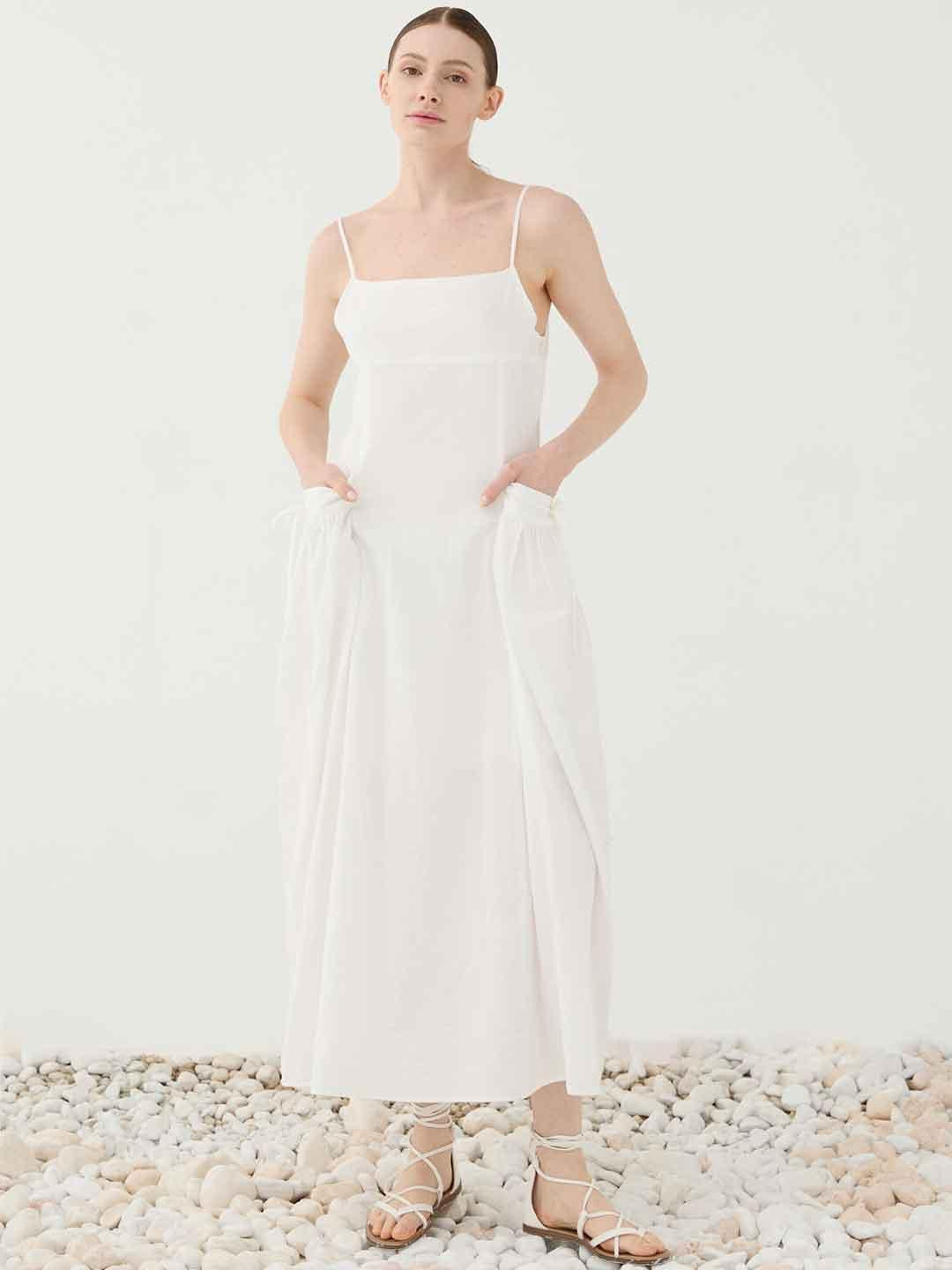 Eleh abito bianco lungo