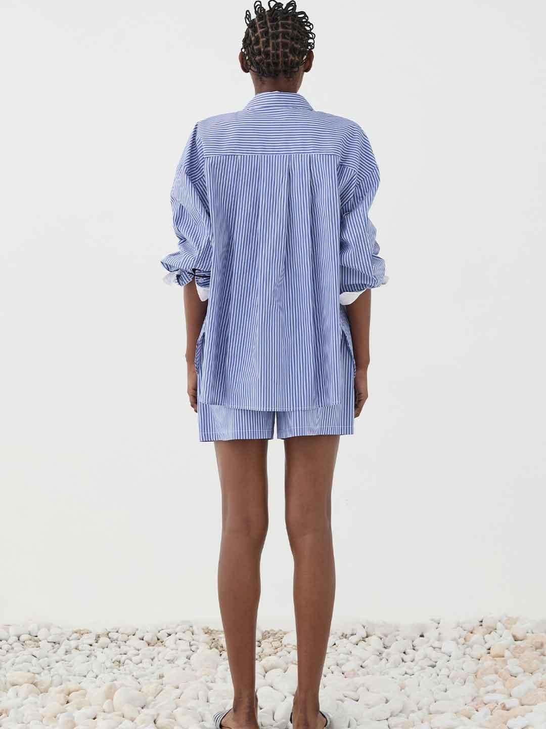 Eleh camicia blu a righe