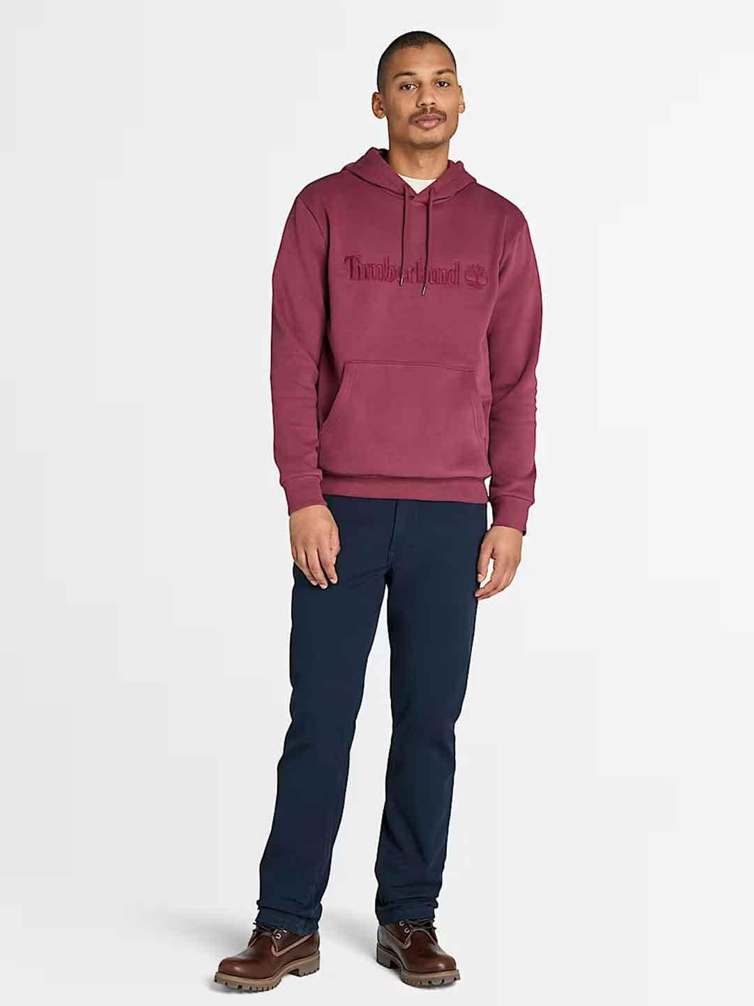 Timberland Hampton felpa bordeaux con cappuccio