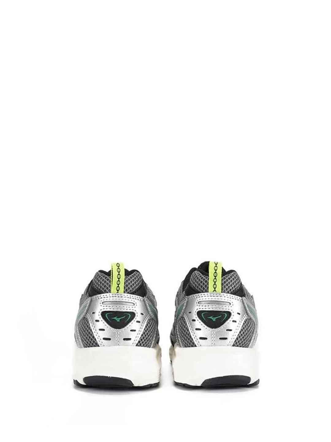 Mizuno MXR sneakers argento con logo verde