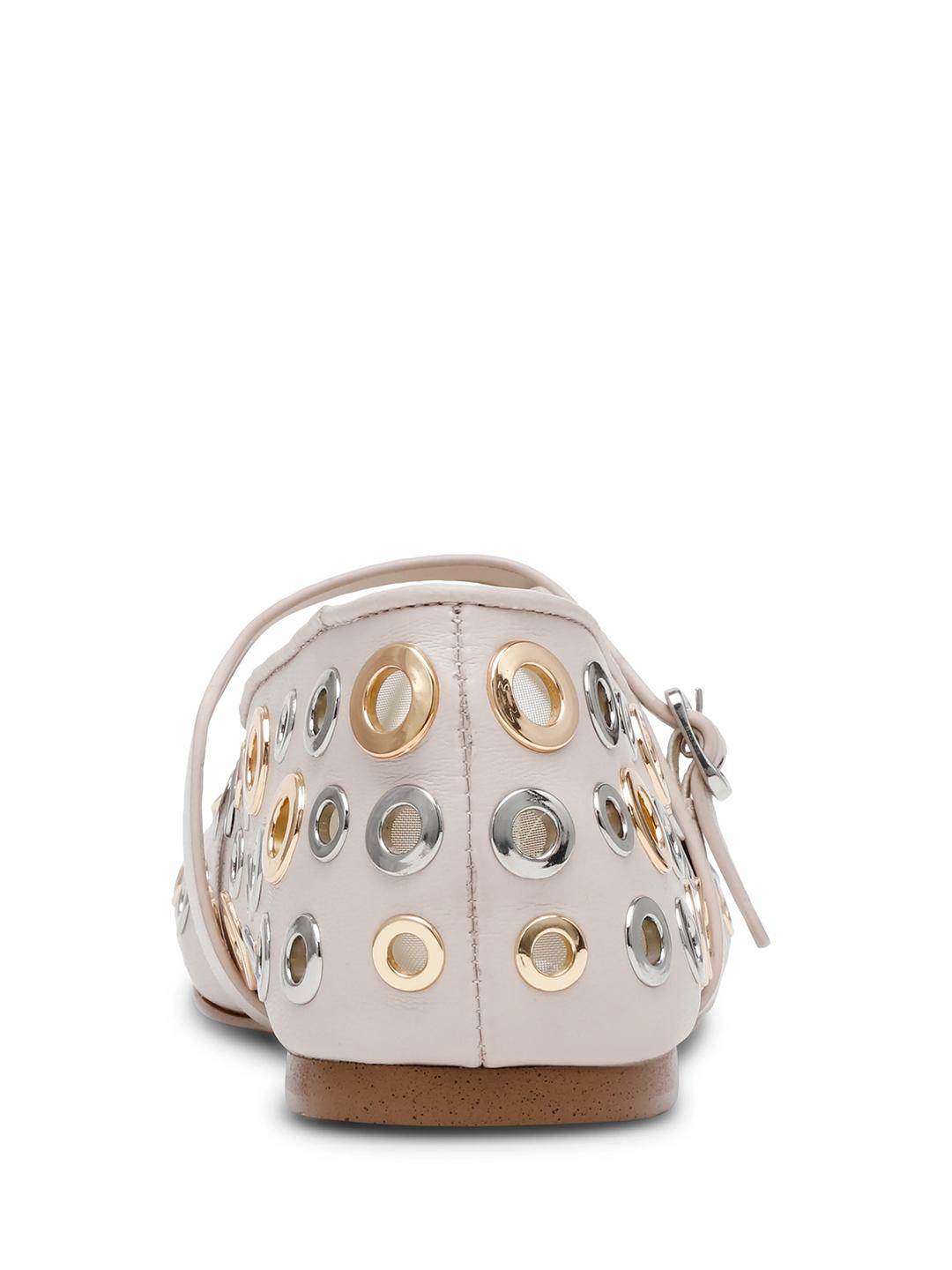 Steve Madden Rejoice-S ballerine panna con borchie