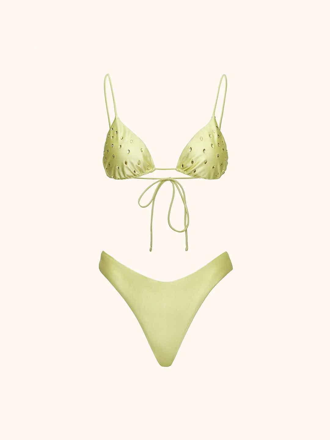 Me Fui costume verde con strass triangolo