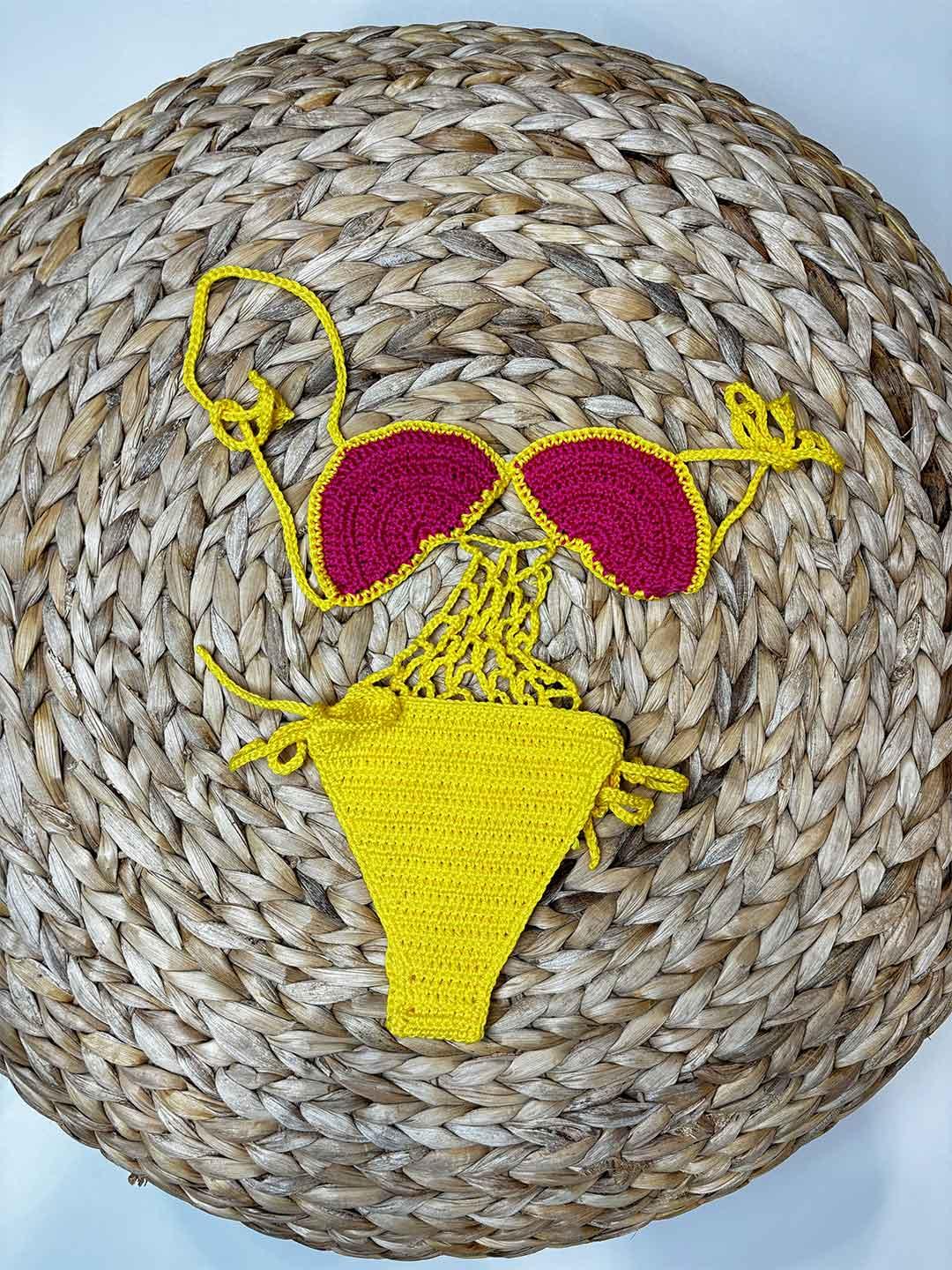 Island Coco costume kids giallo trikini