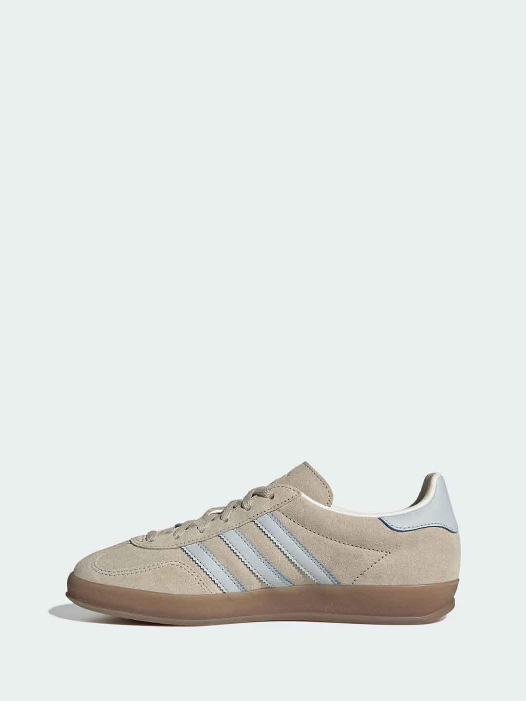 Adidas Gazelle Indoor W sneakers fango e celeste