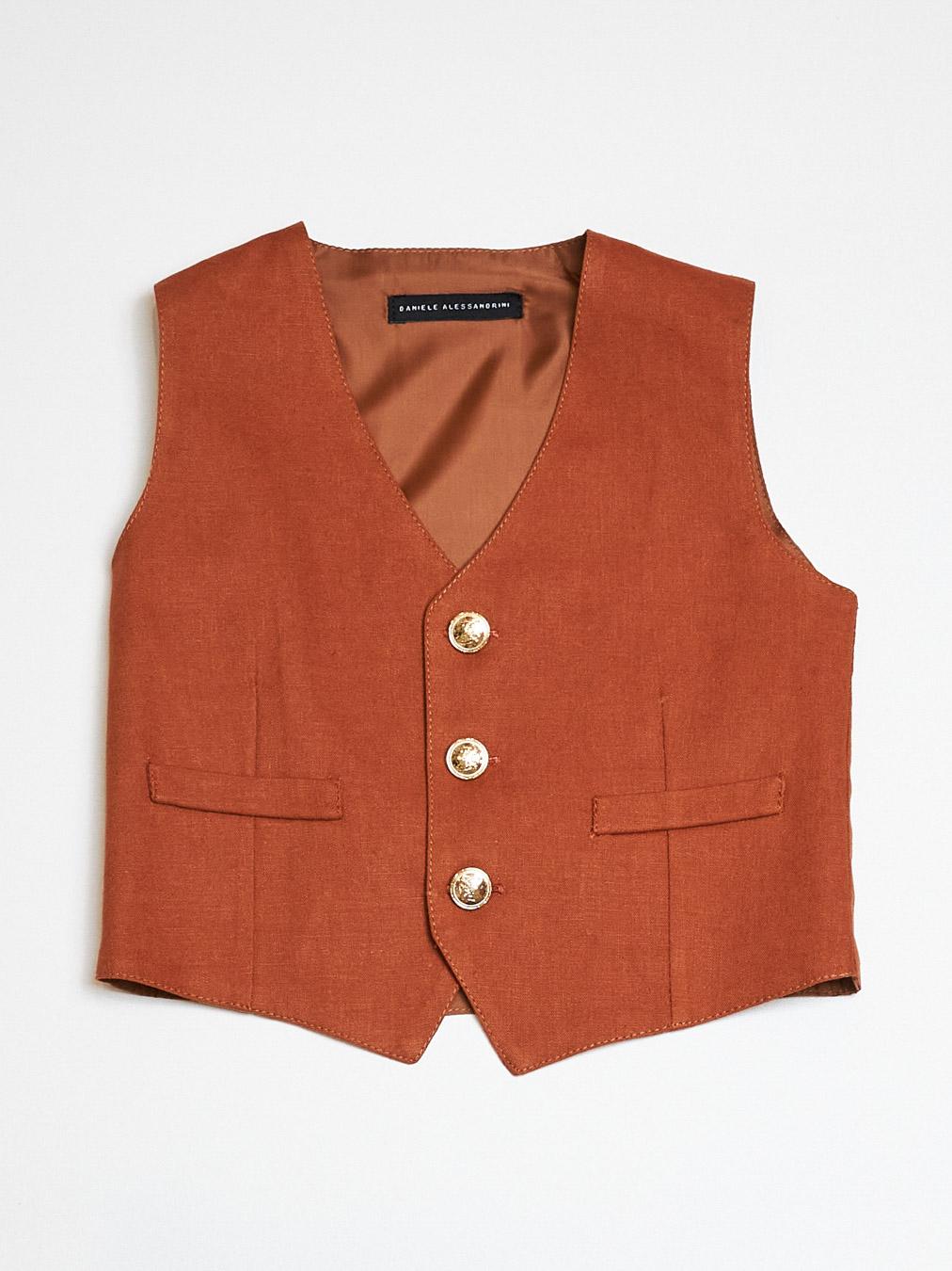 Daniele Alessandrini gilet marrone neonati