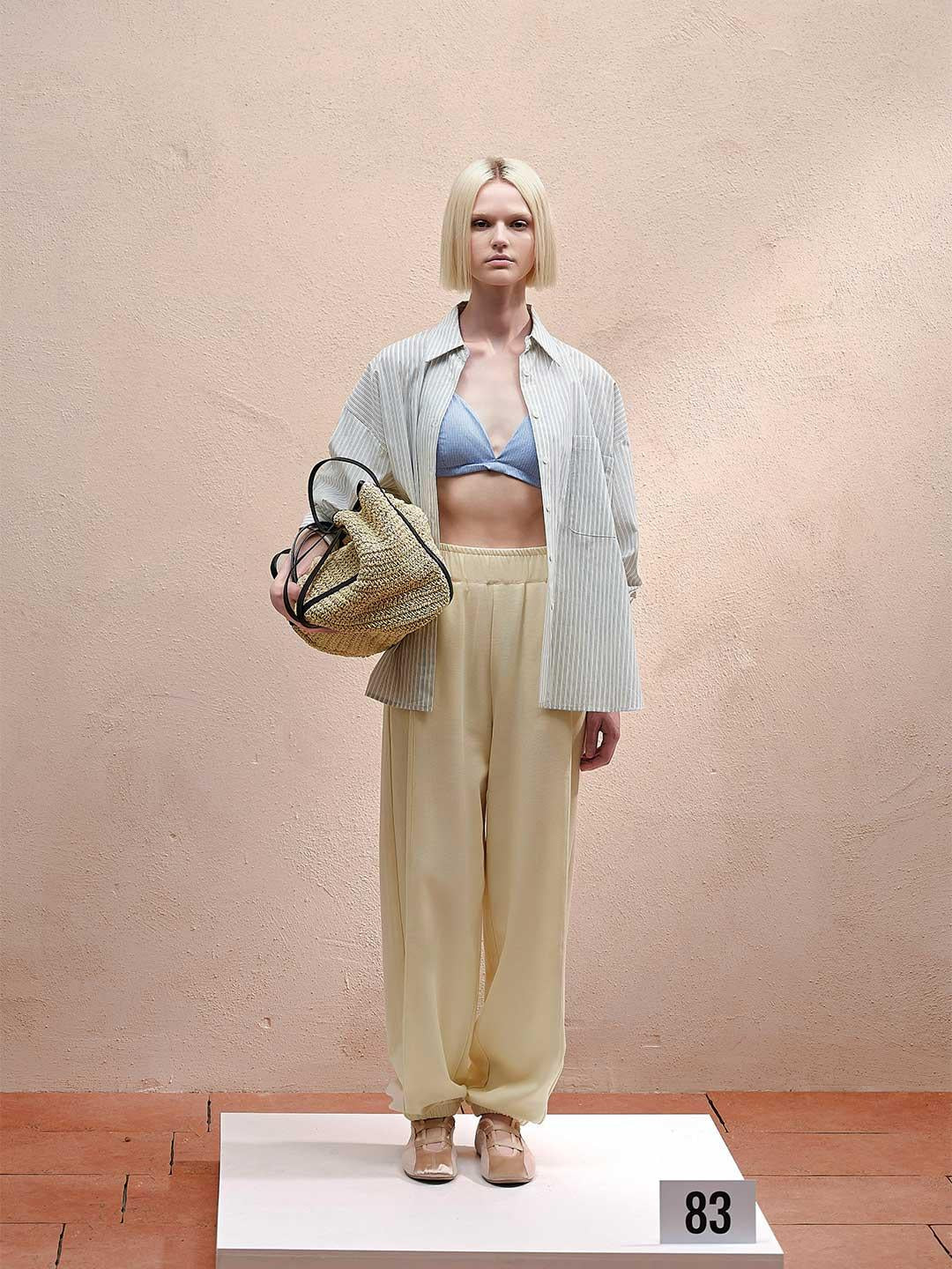 Eleh top celeste a quadri