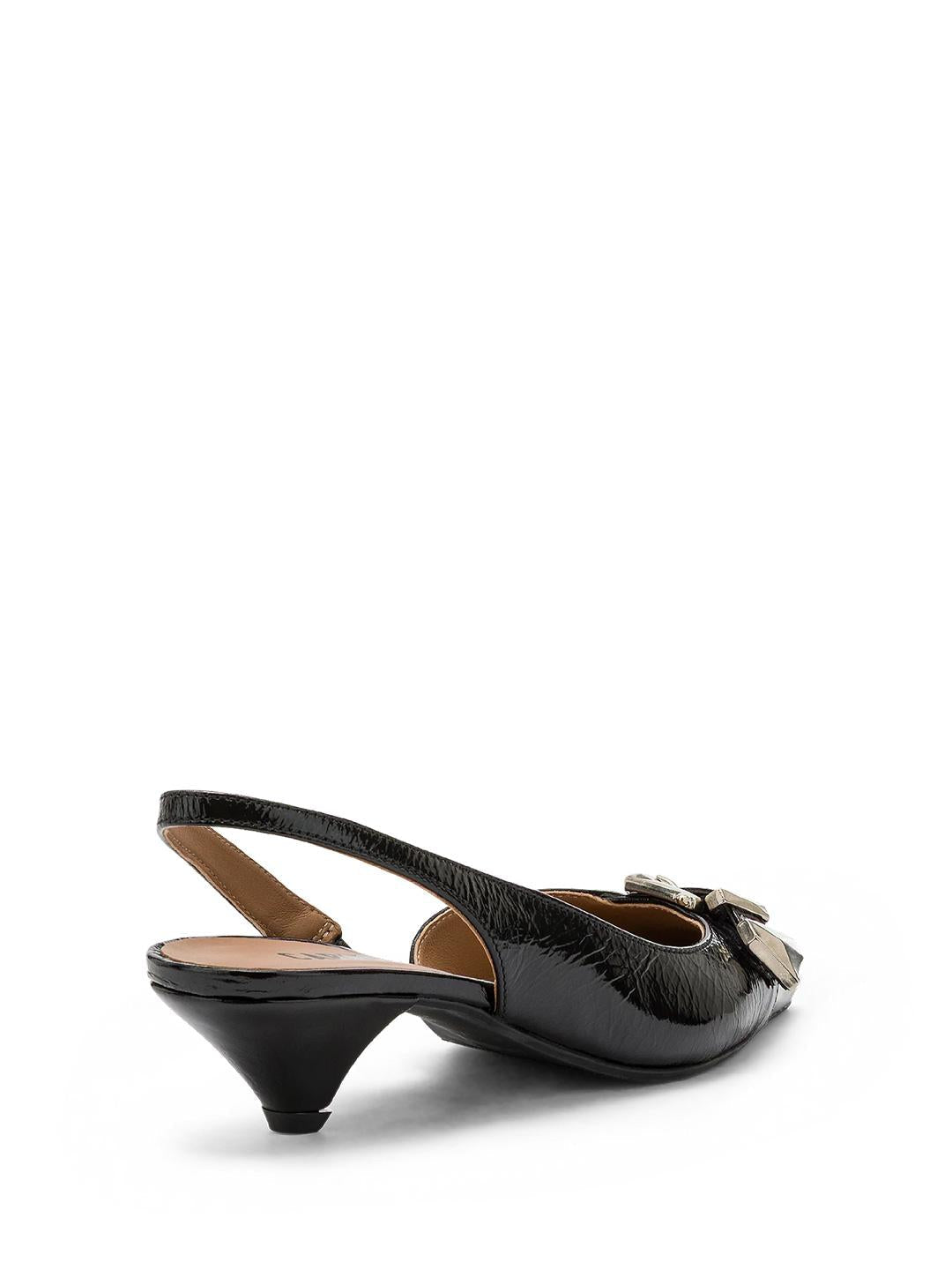 Carmens Demi Side sandali nero lucidi