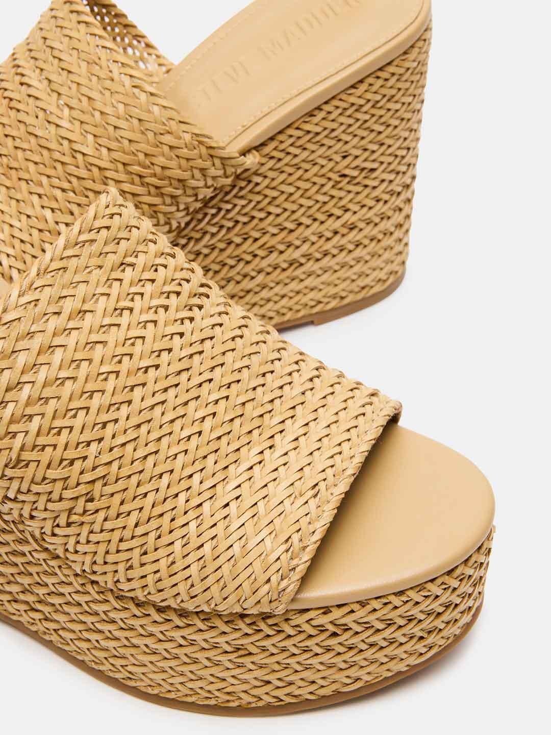 Steve Madden Cassi sabot beige in rafia