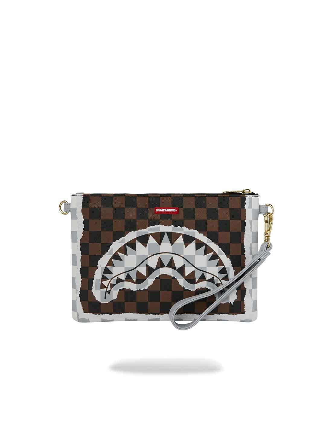 Sparyground pochette marrone e bianco