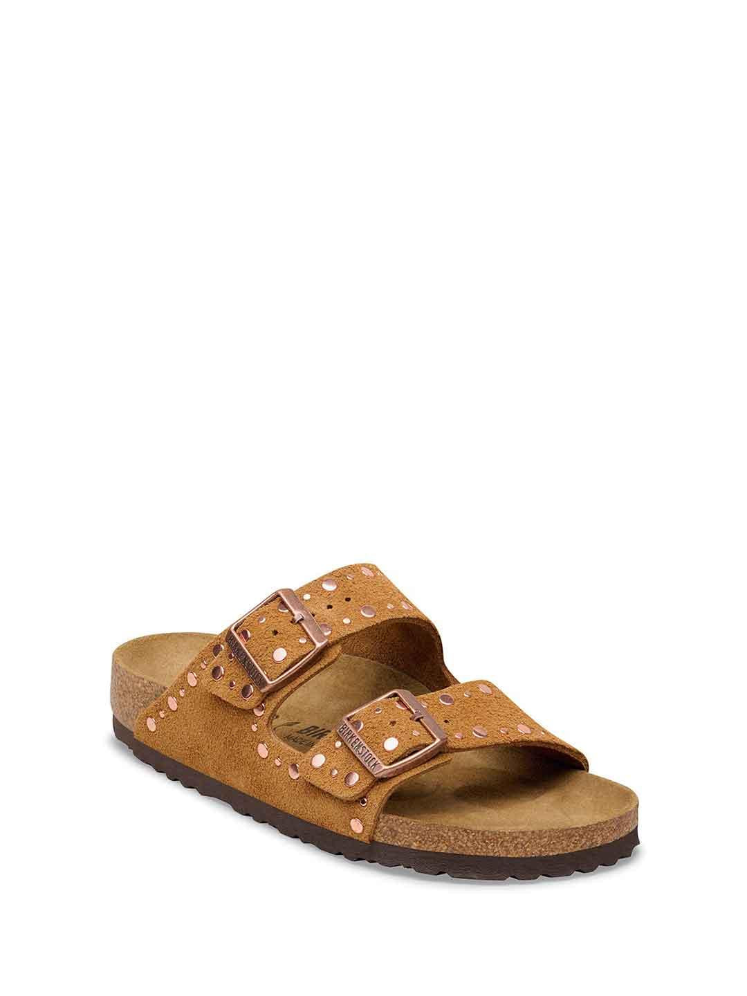 Birkenstock Arizona Rivet sandali cuoio con borchie