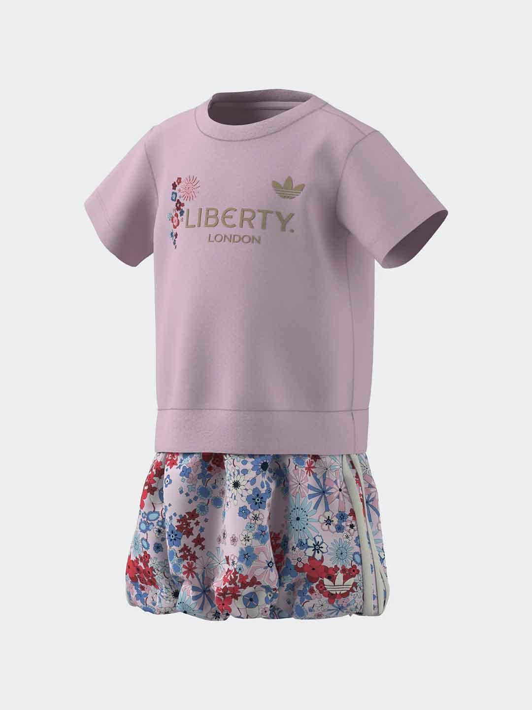 Adidas abito kids rosa a fiori