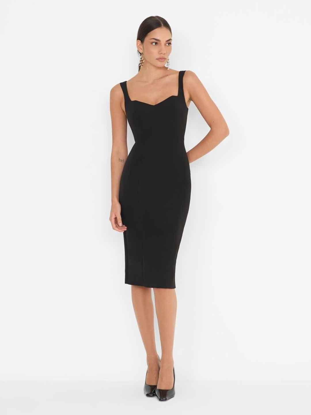 Silence Perfect abito nero a tubino