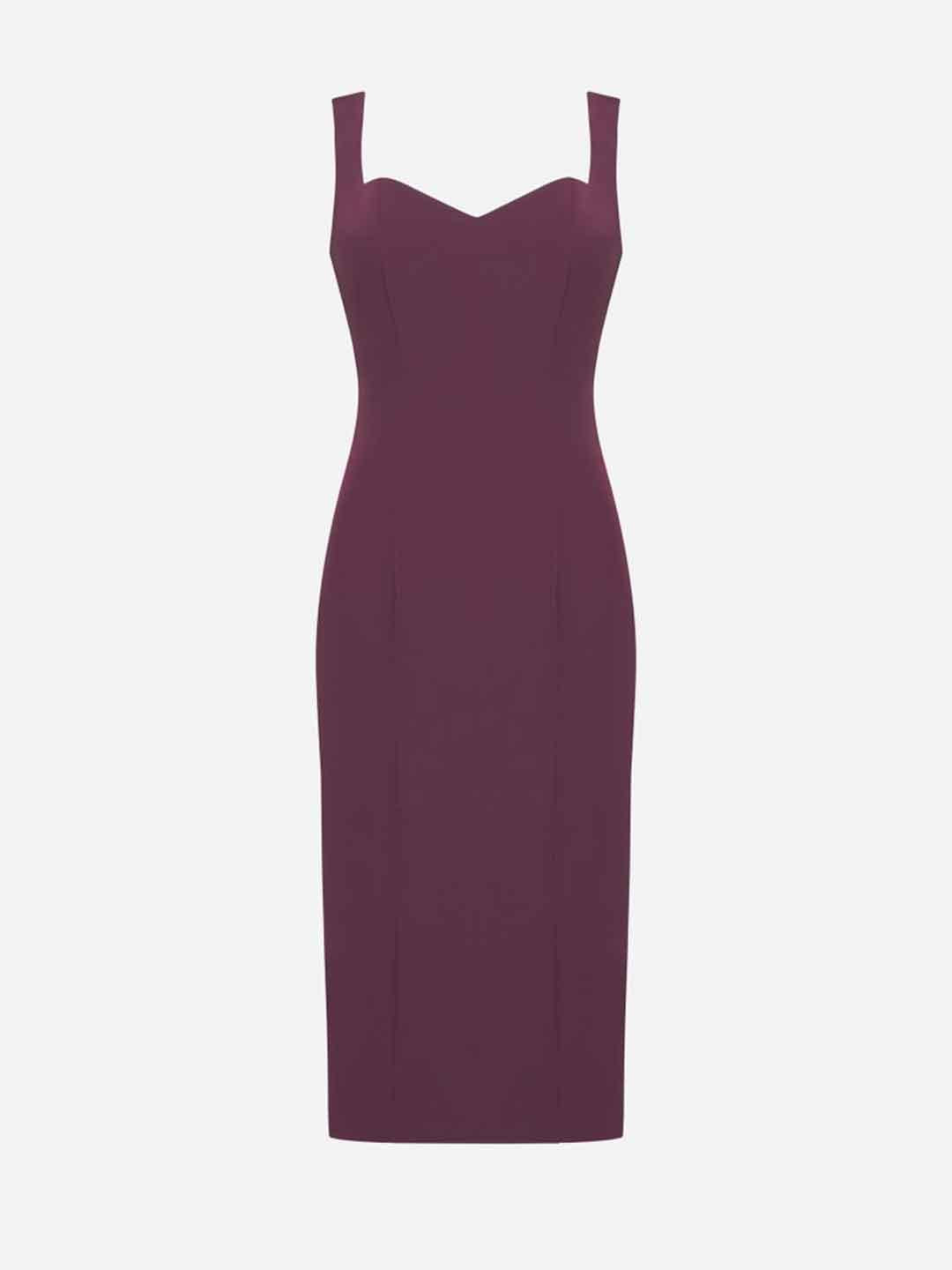 Silence Perfect abito bordeaux a tubino