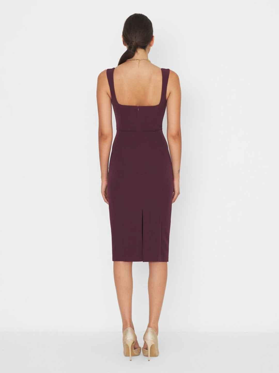 Silence Perfect abito bordeaux a tubino
