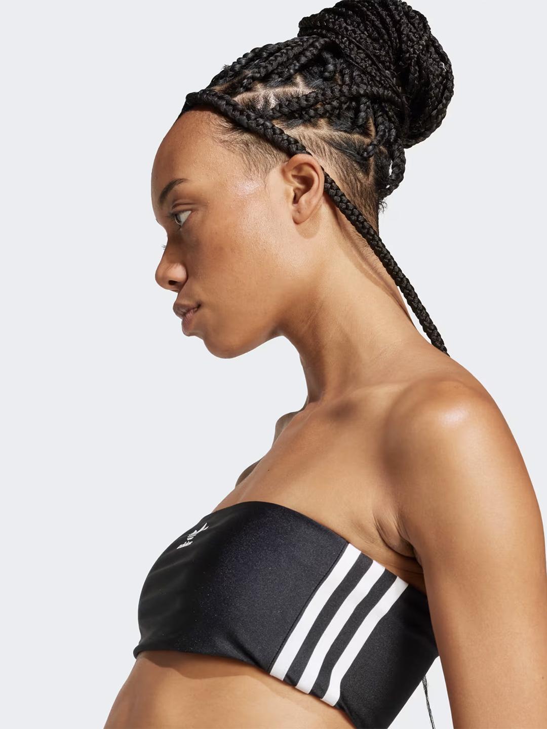 Adidas 3-Stripes Tube top nero a fascia
