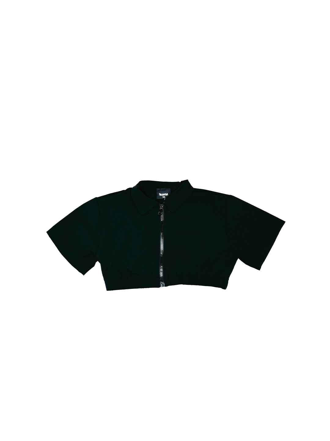 Disclaimer camicia kids nero con zip