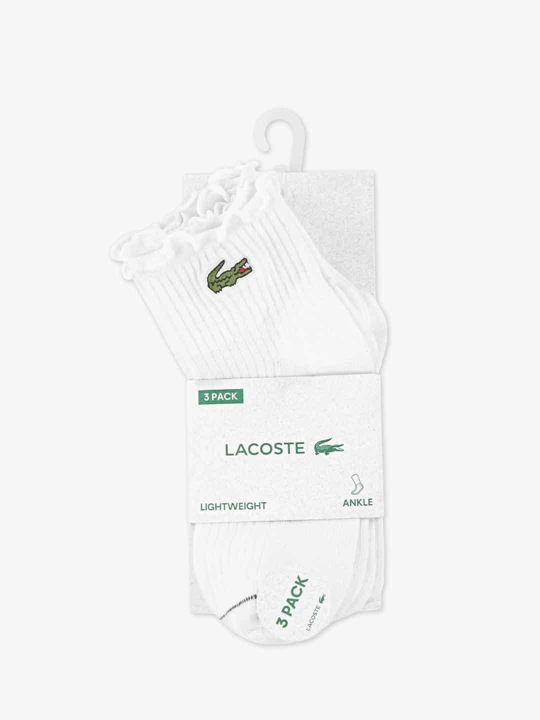 Lacoste calzini kids bianco con volant
