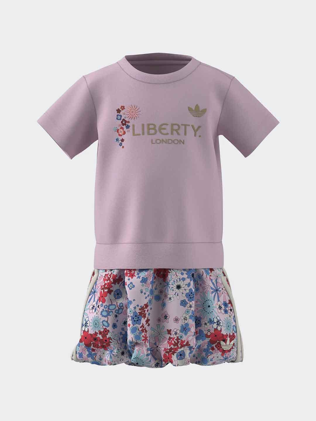 Adidas abito kids rosa a fiori