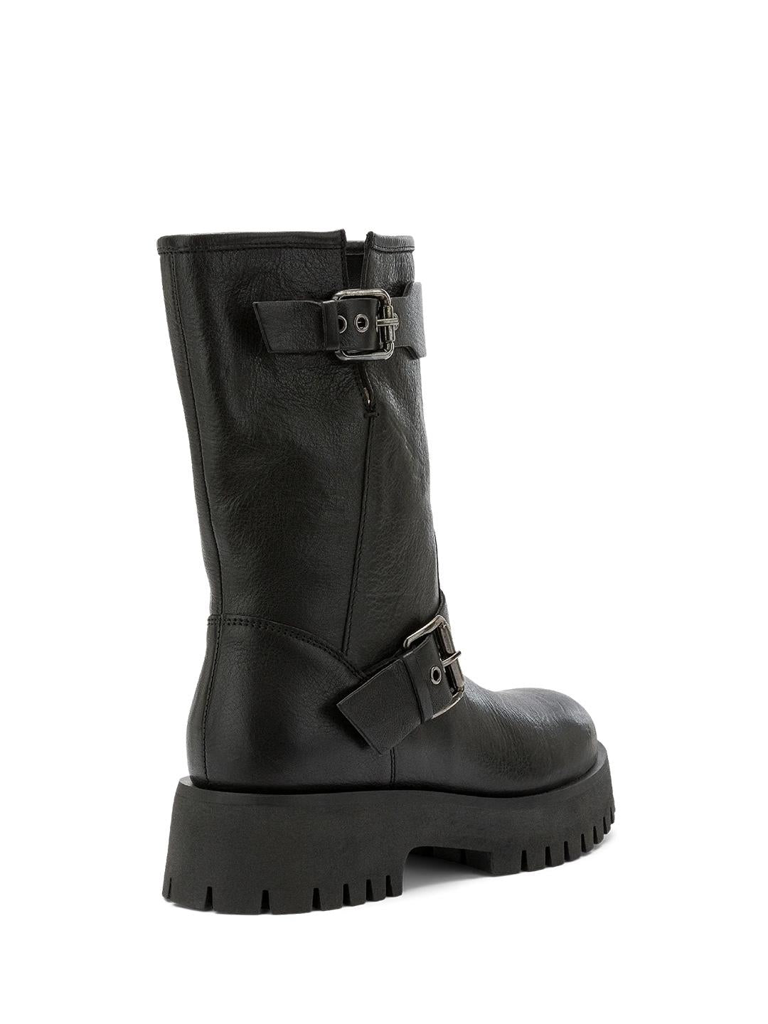 Carmens Kerry Buckle anfibio nero con fibbie