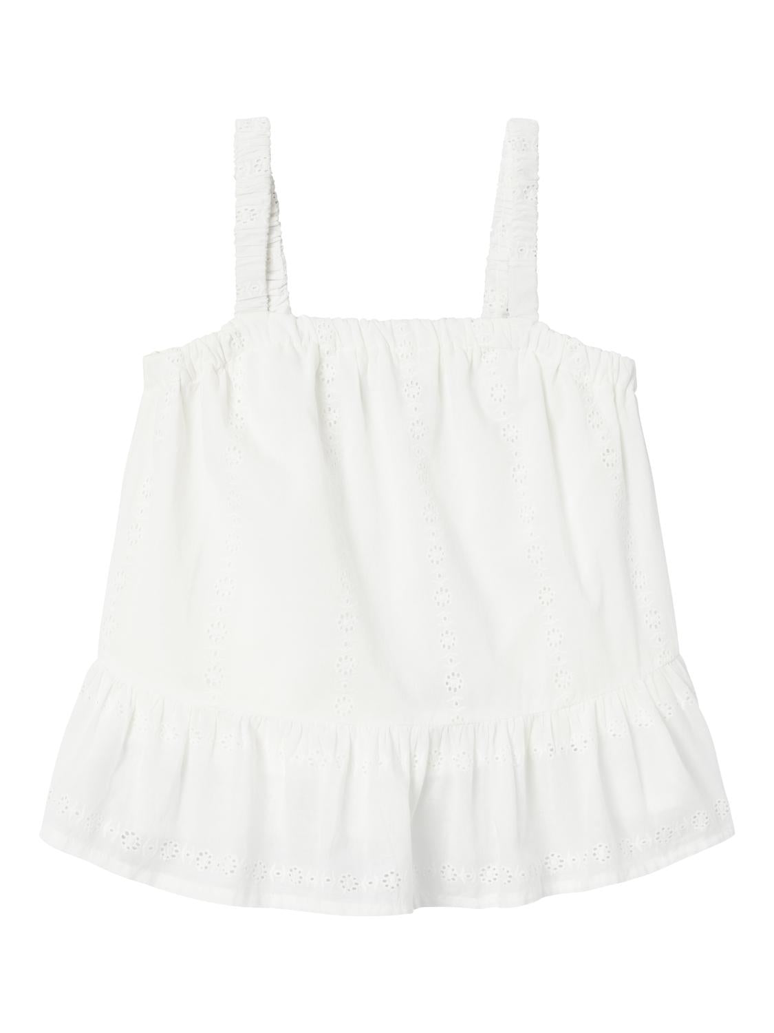 Name It top kis bianco con ricami