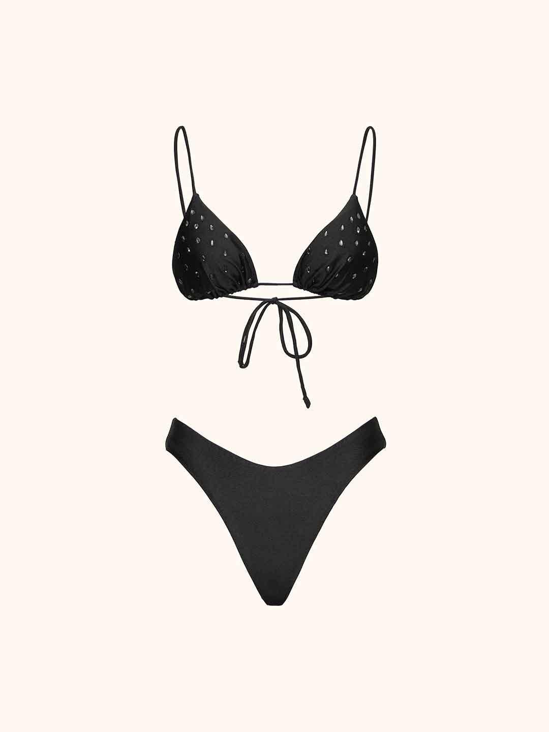 Me Fui costume nero con strass triangolo