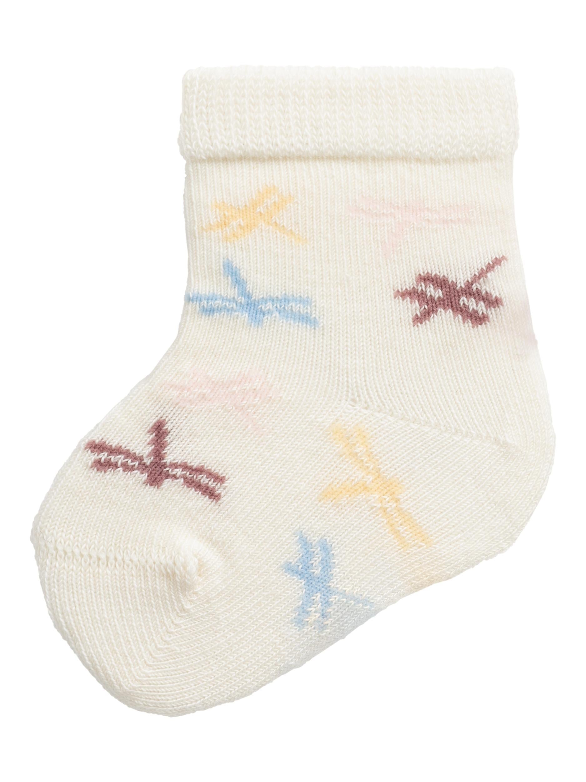 Name It calzini neonato panna a fantasia