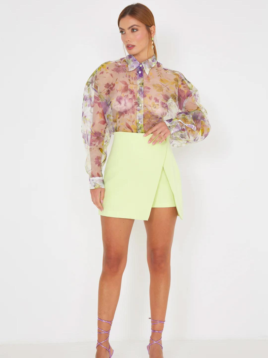 Silence camicia velata a fantasia