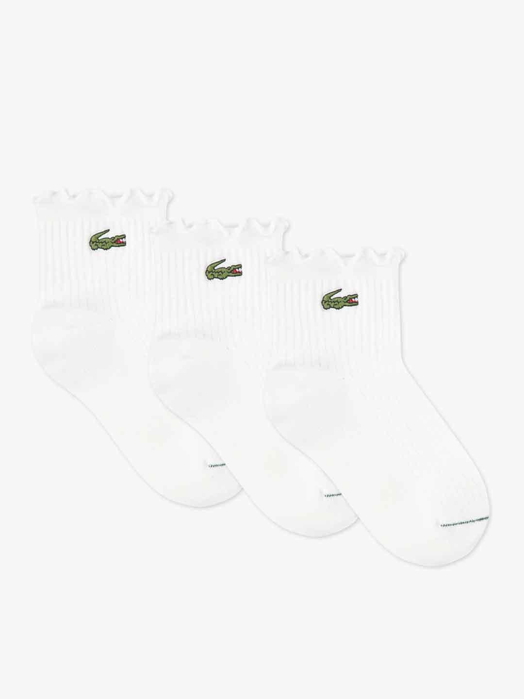 Lacoste calzini kids bianco con volant