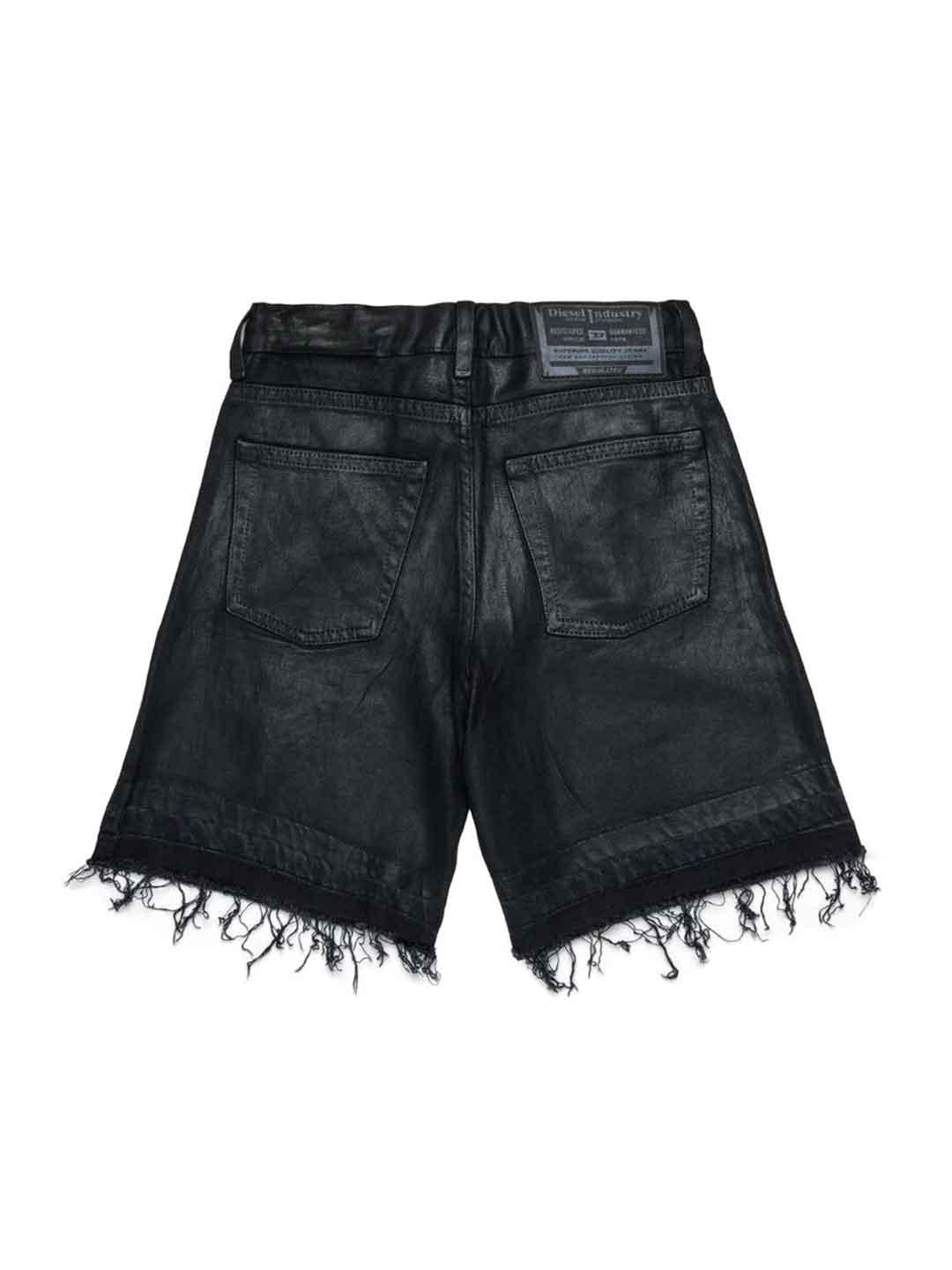 Diesel D-Argjx bermuda nero sfrangiato